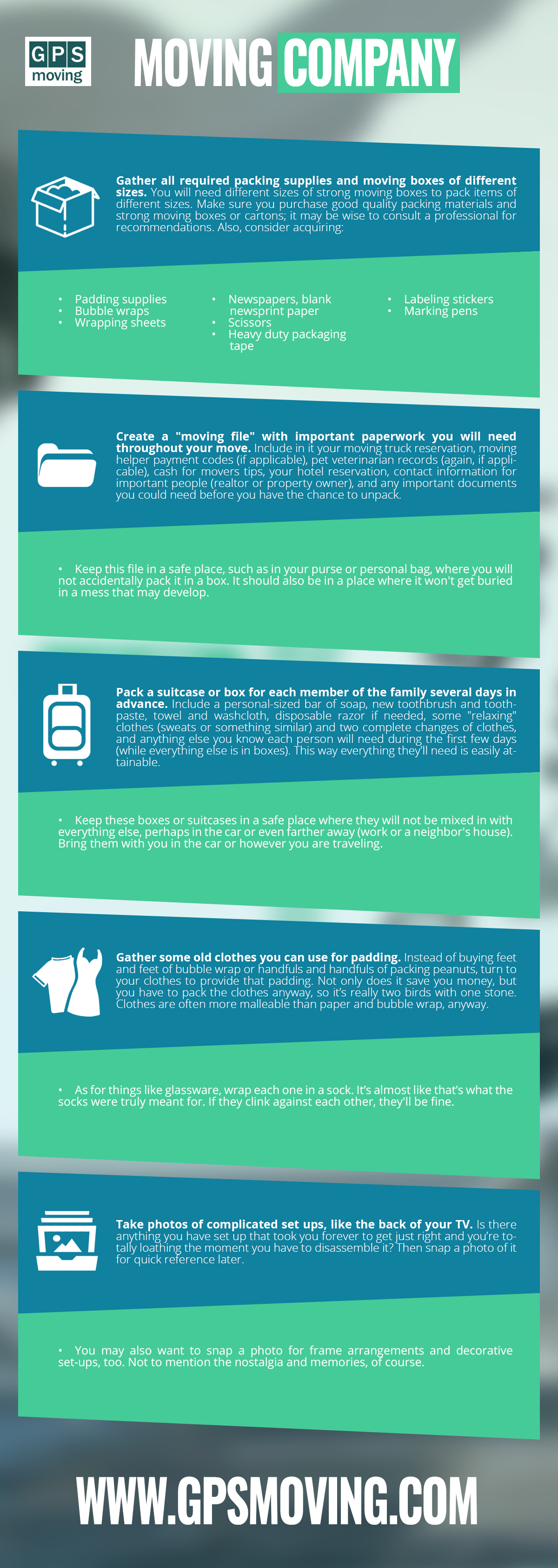 Cross County Moving infographic Tips